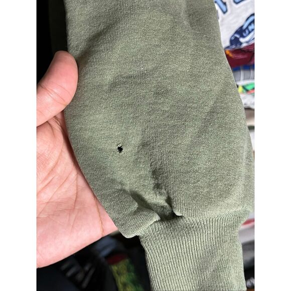 Vintage 90s Russell Athletic USA Made Khaki Blank Sweater - Picture 7 of 7